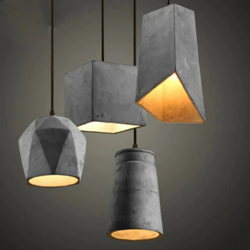 Retro Industrial Creative Cafe Bar Table Bedroom Personalized Restaurant Cement Chandelier Pendant