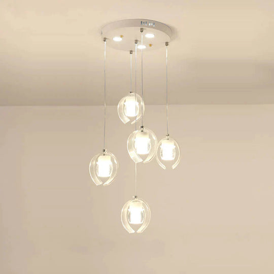 Dining Room Chandelier Three Simple Modern Nordic Creative Table Lamp B - Warm Light Pendant