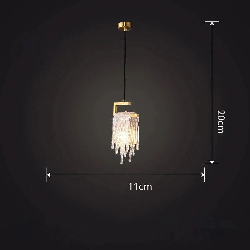 Modern Light Luxury All Copper Small Chandelier Nordic Creative Bedroom Bedside Corridor Aisle