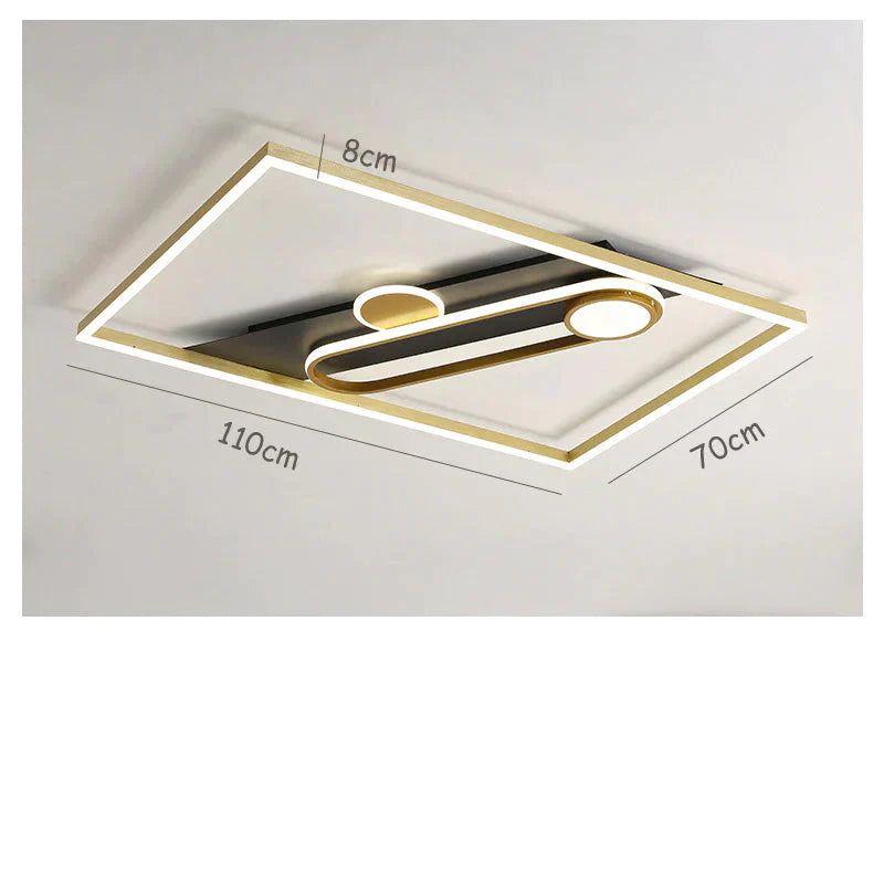 Simple Modern Bedroom Led Ceiling Lamp Light Luxury Wrought Iron Creative Living Room Gold Lamps