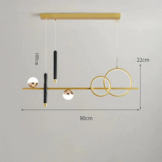 Dining Room Chandelier With Spotlights Nordic Luxury Bar Lamp Simple Modern Minimalist Strip