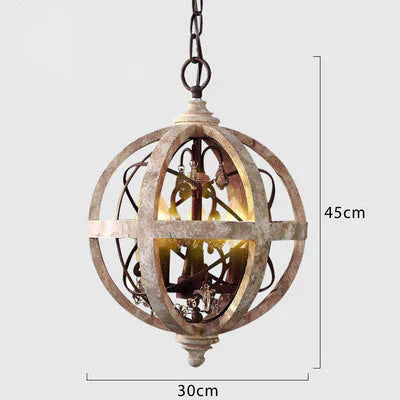 Wooden Old Chandelier Living Room Corridor Restaurant Bar Decoration As Show Pendant