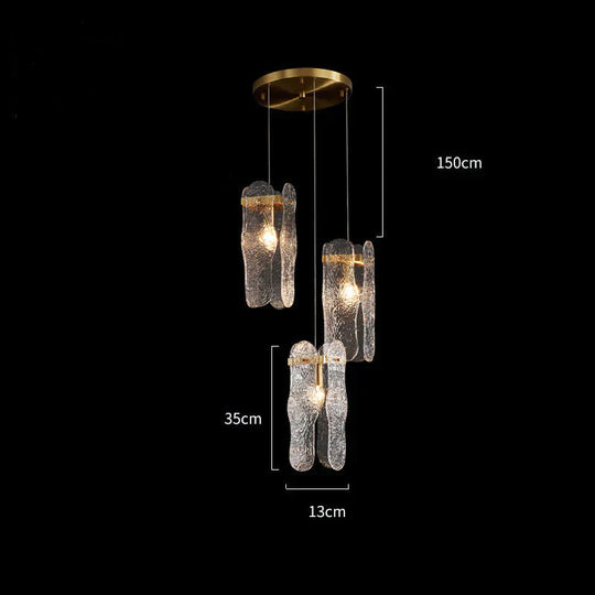 All - Copper Luxury Stair Chandelier Modern Restaurant Table Lamp Ins Creative Personality Bedside