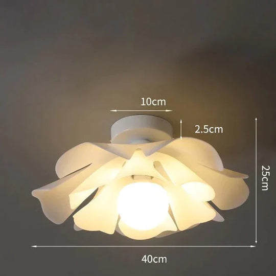 Simple Modern Flower Bedroom Ceiling Lamp Creative Corridor Cloakroom Balcony White / Warm Light