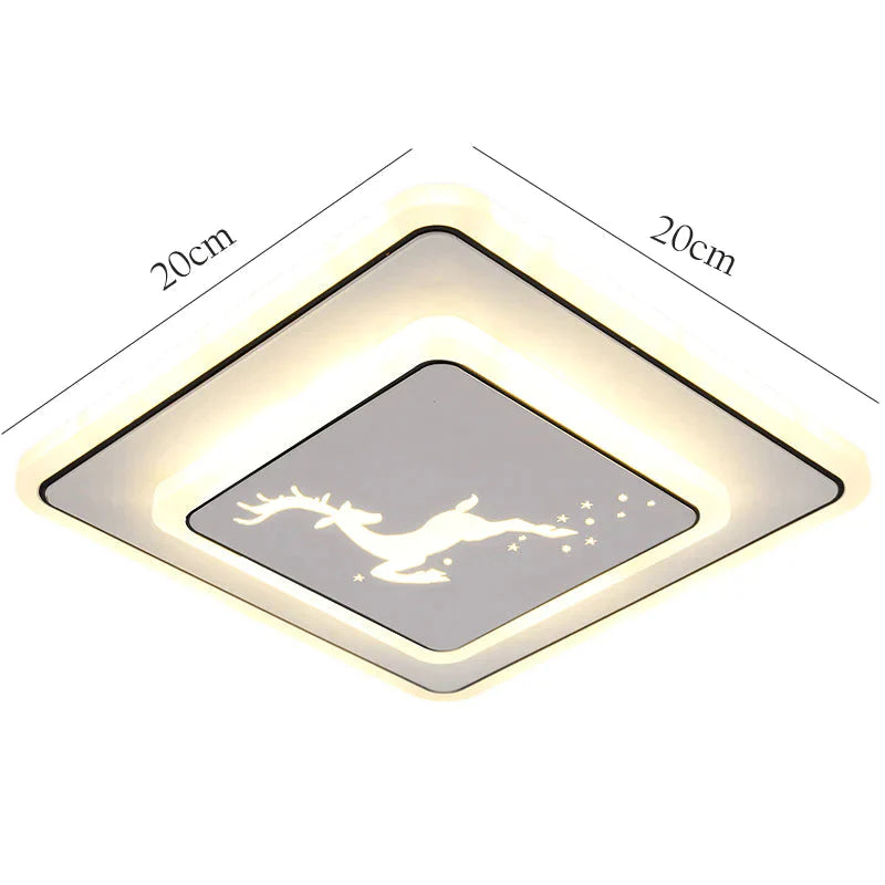Corridor Lamps Simple Modern Porch Entrance Led Creative Ceiling Balcony Square / B White Light