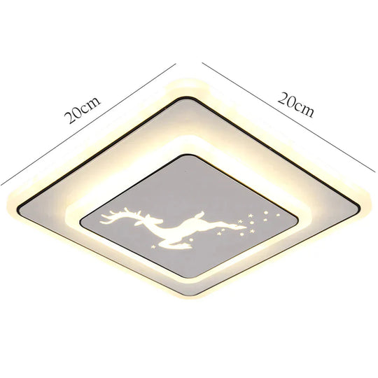 Corridor Lamps Simple Modern Porch Entrance Led Creative Ceiling Balcony Square / B White Light