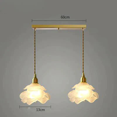 Brass Country B & Hotel Corridor Living Room Dining Minimalist Mini Flower Chandelier 2 Heads