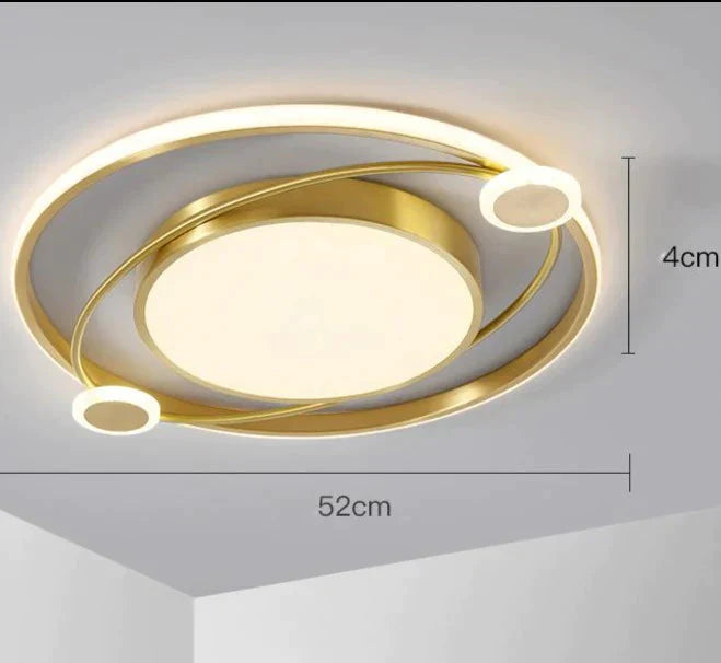 Copper Nordic Light In The Bedroom Simple Modern Led Ceiling Lamp Creative Personality Room