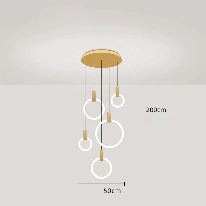 Creative Minimalist Restaurant Bedroom Bedside Bar Small Chandelier Nordic Stairway Designer Lamps