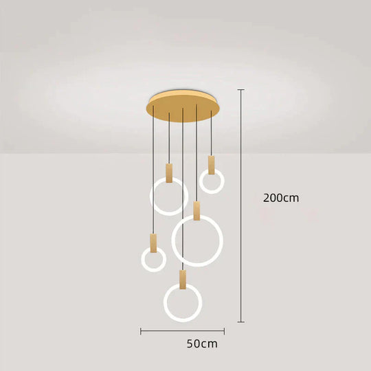 Creative Minimalist Restaurant Bedroom Bedside Bar Small Chandelier Nordic Stairway Designer Lamps
