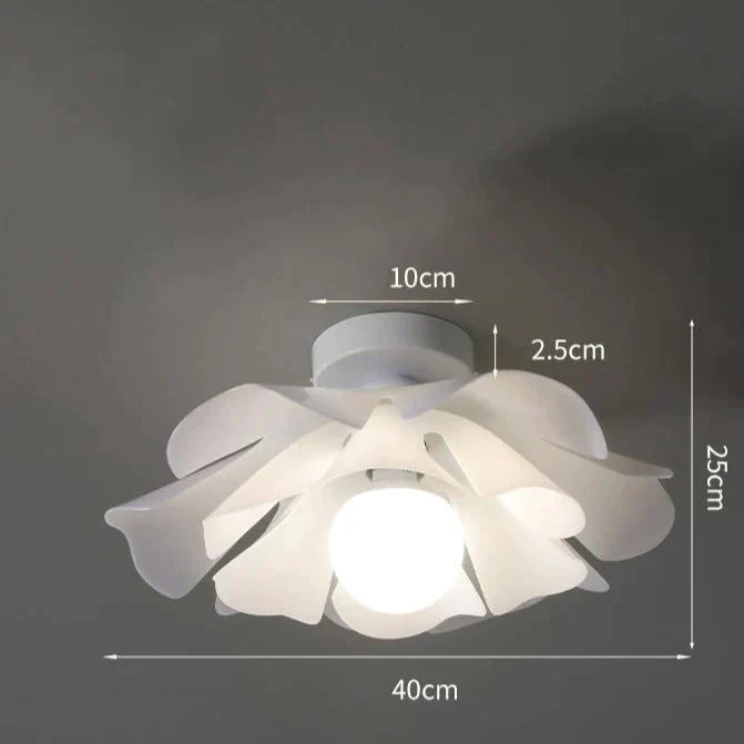 Simple Modern Flower Bedroom Ceiling Lamp Creative Corridor Cloakroom Balcony White / Tri - Color