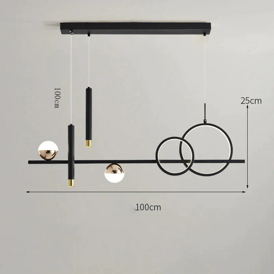 Dining Room Chandelier With Spotlights Nordic Luxury Bar Lamp Simple Modern Minimalist Strip