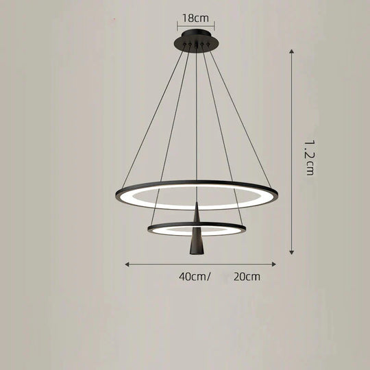 Simple Restaurant Chandelier Round Dining Table Room Lamp Modern Bedroom Study Led Living Bar