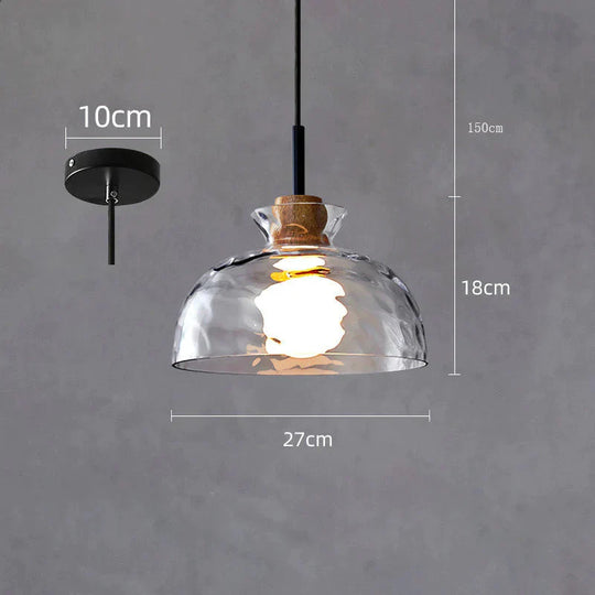 Designer’s Lamp Log Glass Small Chandelier Minimalist Dining Room Bar Staircase Porch Bedside C