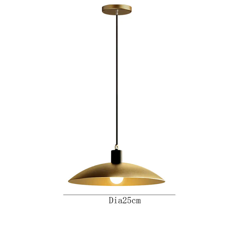 Single Dining Room Chandelier Simple Round Bedroom Copper Lamp / Dia25Cm Without Light Pendant