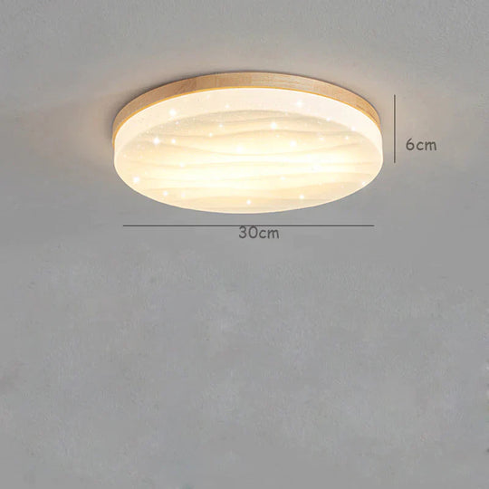 Nordic Living Room Lamp Modern Minimalist Ceiling Solid Wood Bedroom Star Lamps Round Shape /