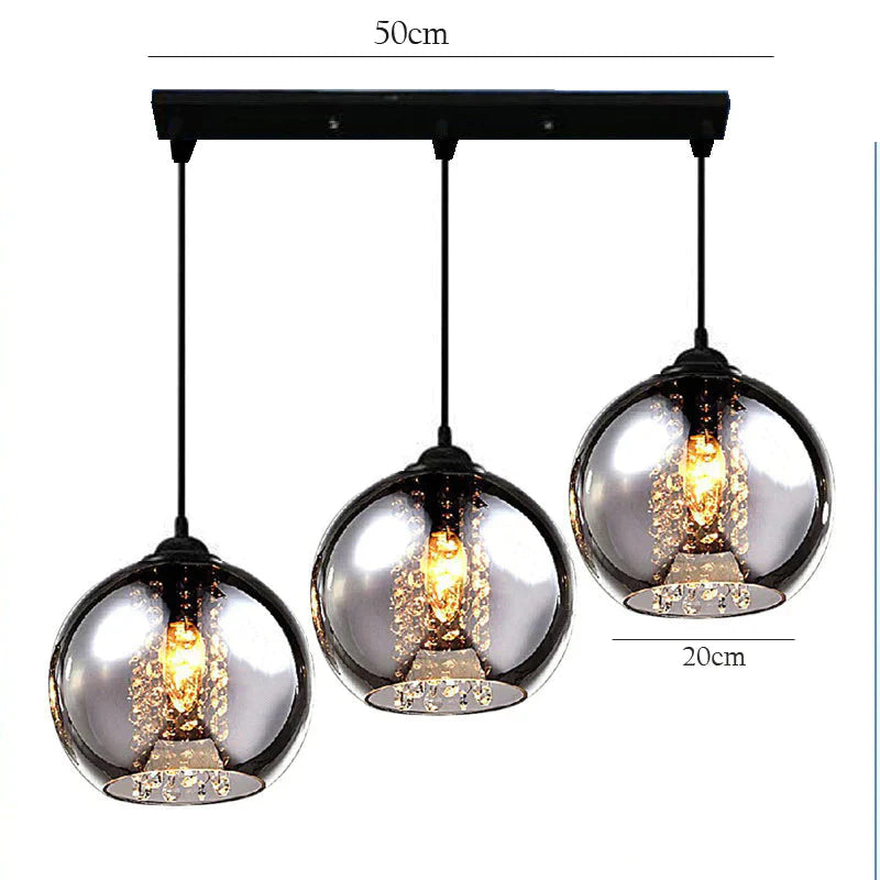 Dining Room Chandelier Creative Personality Crystal Single Head Three Led Bar As Show / 3 Heads