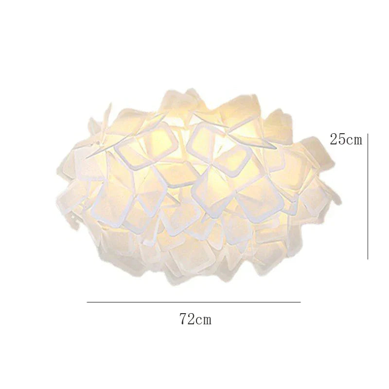 Simple Modern Ceiling Lamp With Living Room Warm And Romantic Flower Shaped White / Dia72Cm