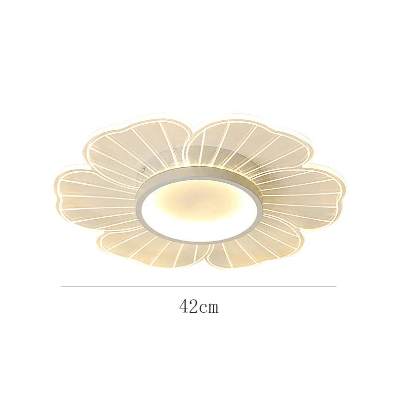 Simple Modern Led Creative Personality Flower Ceiling Lamp Acrylic Bedroom Study Warm Lamps As Show