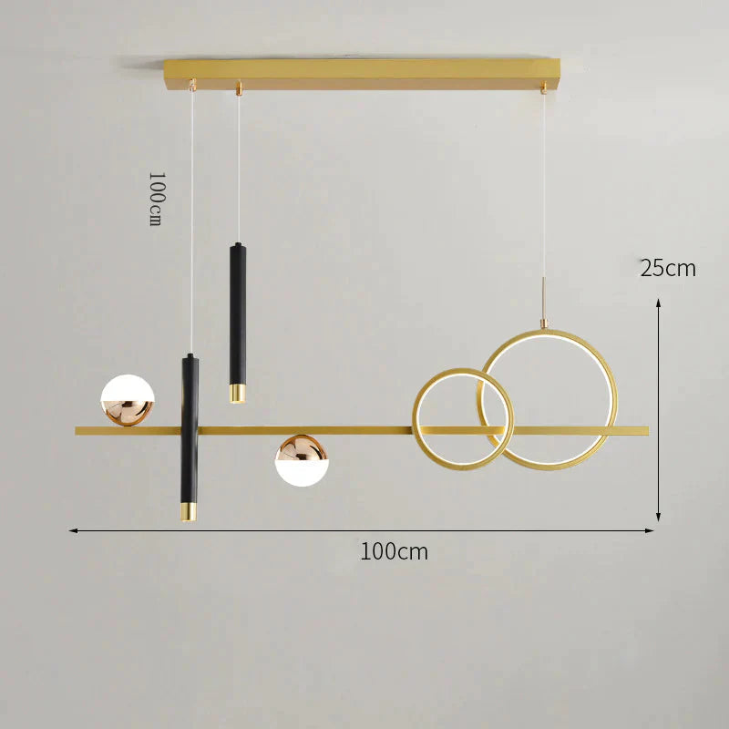 Dining Room Chandelier With Spotlights Nordic Luxury Bar Lamp Simple Modern Minimalist Strip