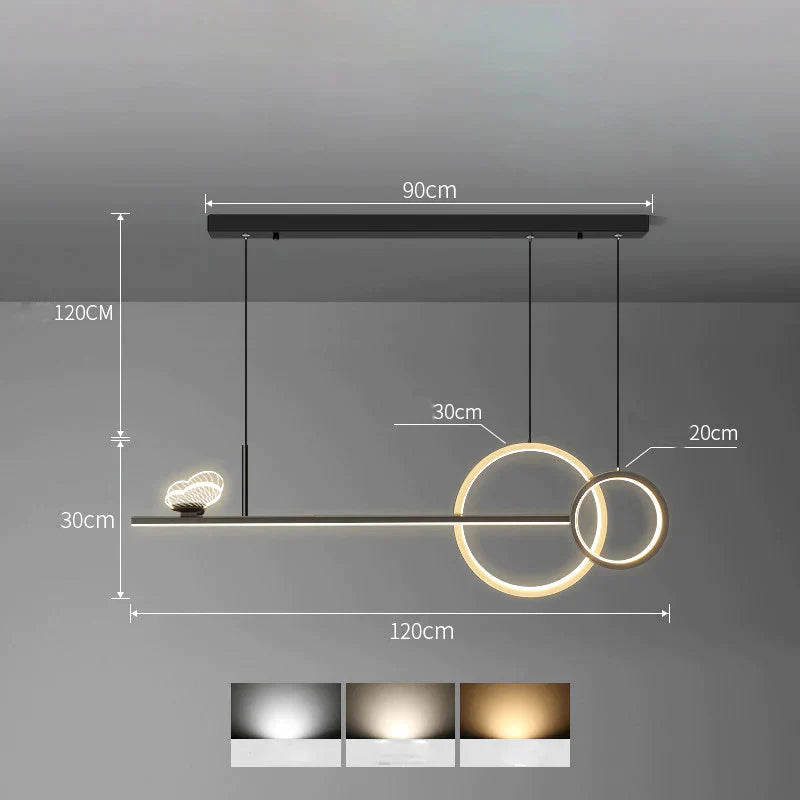 Butterfly Chandelier Simple Modern Dining Room Lamp Luxury Designer Long Table Nordic Bar Pendant