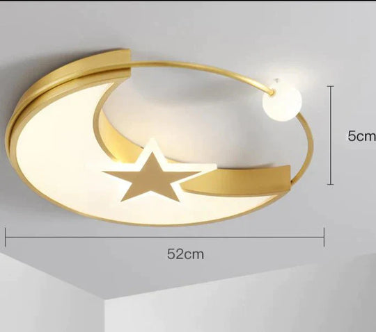 Copper Nordic Light In The Bedroom Simple Modern Led Ceiling Lamp Creative Personality Room