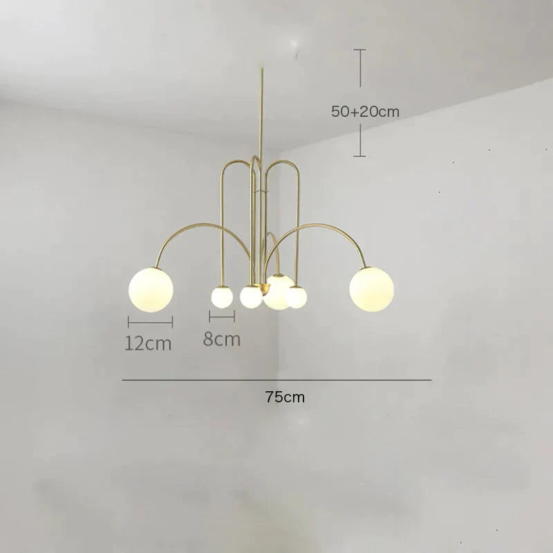 Chandelier Living Room Lamp Simple Modern Atmosphere Bedroom Light Luxury Style Restaurant Creative