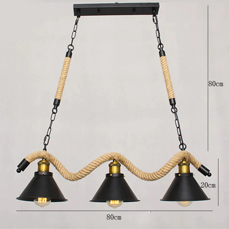 Creative Dining Hall Lamp Bar Personalized Hemp Rope Chandelier Coffee Shop Internet Cafe Lamps