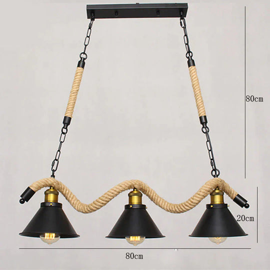 Creative Dining Hall Lamp Bar Personalized Hemp Rope Chandelier Coffee Shop Internet Cafe Lamps
