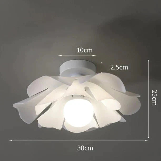Simple Modern Flower Bedroom Ceiling Lamp Creative Corridor Cloakroom Balcony White / Tri - Color