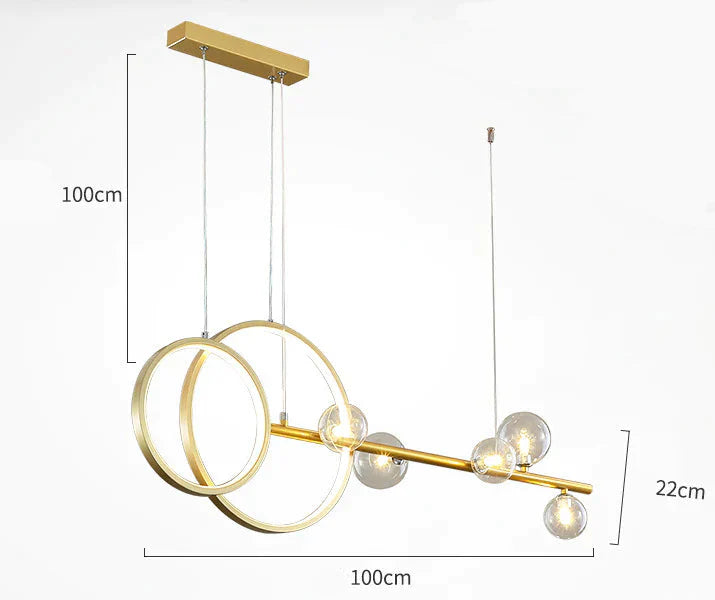 Modern Minimalist Light Luxury Strip Restaurant Bar Lamps Pendant