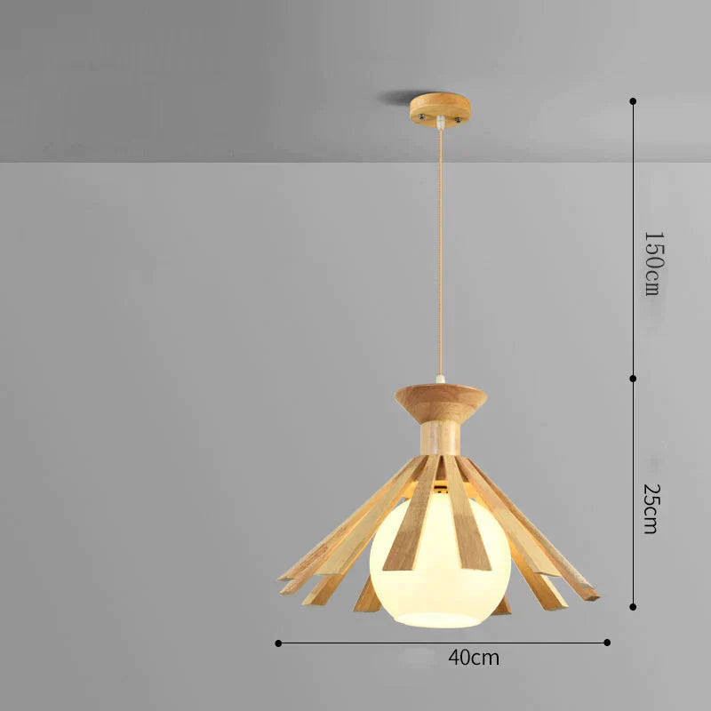 Chandelier Personalized Creative Restaurant Lamp Pinecone Nordic Simple Solid Wood Tatami Bedroom