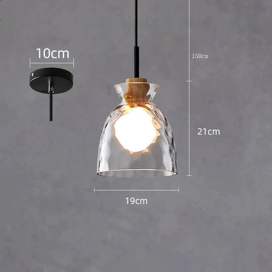 Designer’s Lamp Log Glass Small Chandelier Minimalist Dining Room Bar Staircase Porch Bedside A