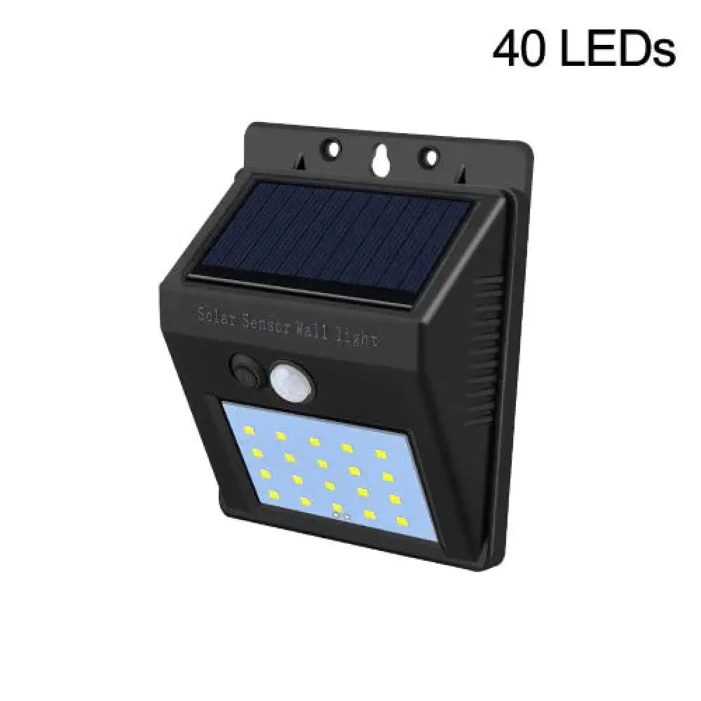 100 Leds Outdoor Solar Wall Lamp Pir Motion Sensor Porch Lights Ip65 Sunlight Powered For Street