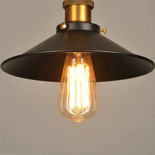 Northern European And American Style Rural Retro Industrial Bar Light Bulb Restaurant Small Black