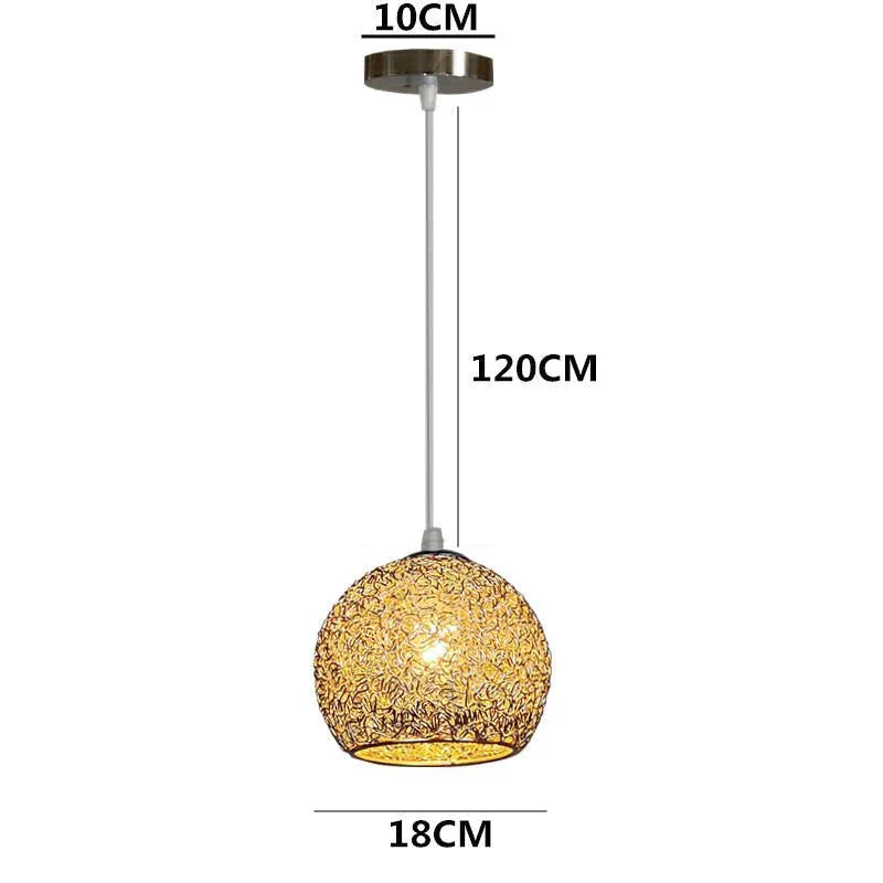Simple Nordic Aluminum Chandelier Champagne / Without Bulbs Pendant