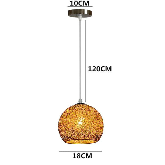 Simple Nordic Aluminum Chandelier Golden / Without Bulbs Pendant