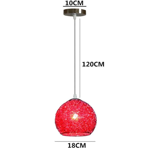 Simple Nordic Aluminum Chandelier Gules / Without Bulbs Pendant