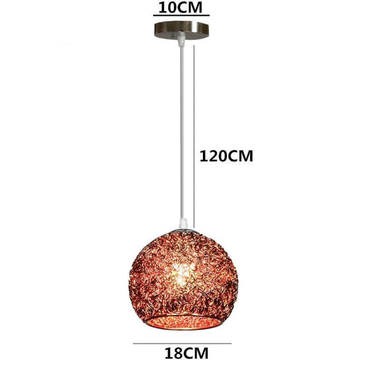 Simple Nordic Aluminum Chandelier Brown. / Without Bulbs Pendant
