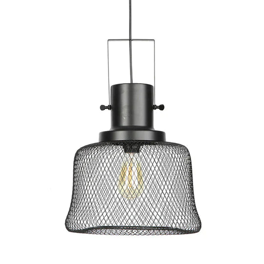 American Retro Iron Mesh Chandelier Pendant
