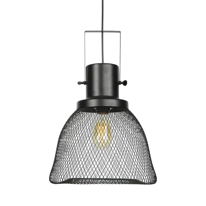 American Retro Iron Mesh Chandelier Pendant