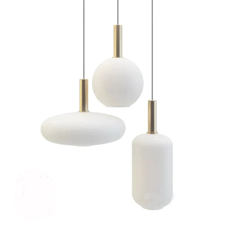 Nordic Creative Restaurant Milk White Glass Lamp Personality Postmodern Minimalist Cafe Western