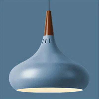 Nordic Single - Headed Wooden Dining Chandelier Personality Creativity Macaroon Color Balcony