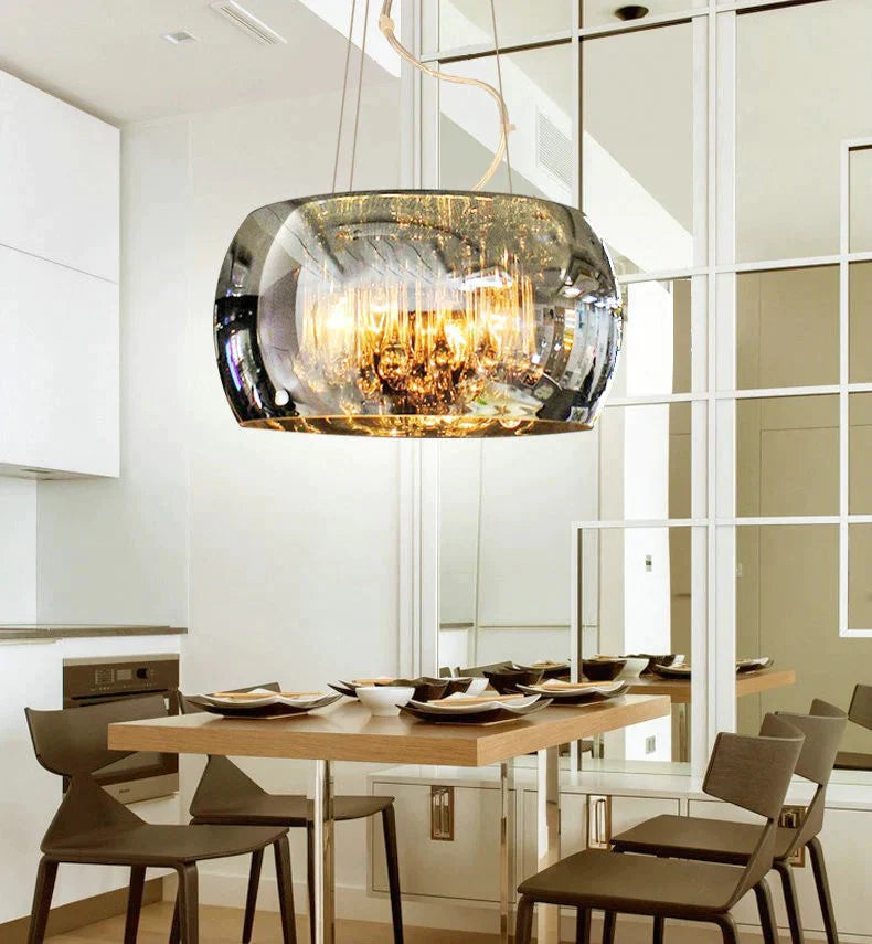 Modern Simple Led Living Room Restaurant Light In The Bedroom Villa Hotel Glass Cover Crystal