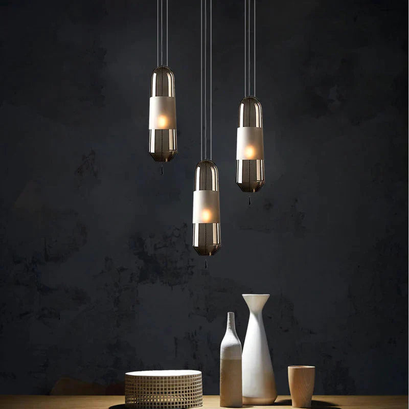 Nordic Creative Bedroom Bedside Lamp Glass Small Single Head Chandelier Pendant