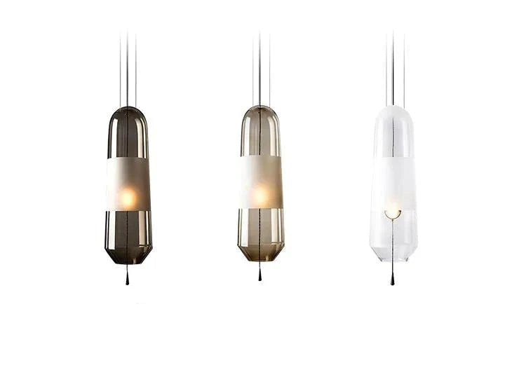 Nordic Creative Bedroom Bedside Lamp Glass Small Single Head Chandelier Pendant