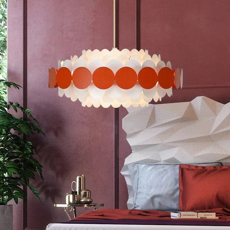 Nordic Creative Color Chandelier Red / Dia40Cm Warm Light Pendant