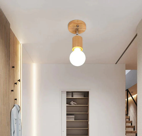 Simple Solid Wood Art Track Spotlight Bathroom Mirror Front Light Led Restaurant Ceiling As Show /