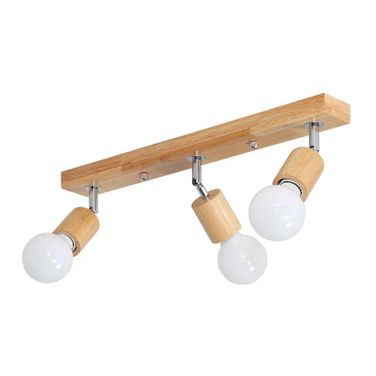 Simple Solid Wood Art Track Spotlight Bathroom Mirror Front Light Led Restaurant Ceiling