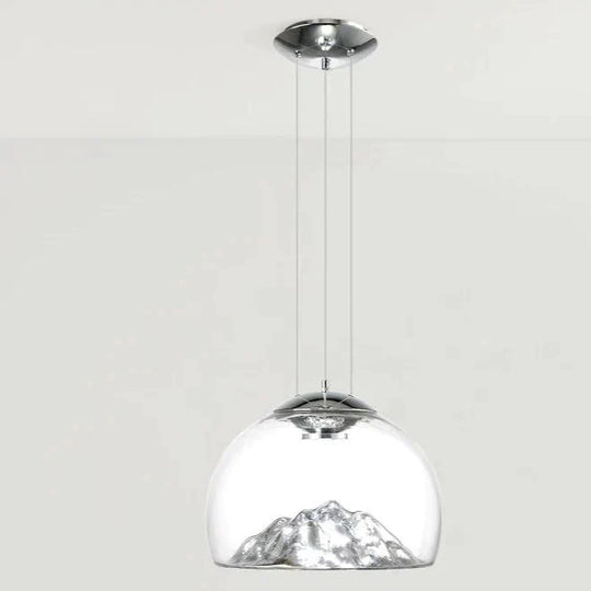 Nordic Minimalist Creative Glass Lamp Chandelier Small Circle / White Light Pendant